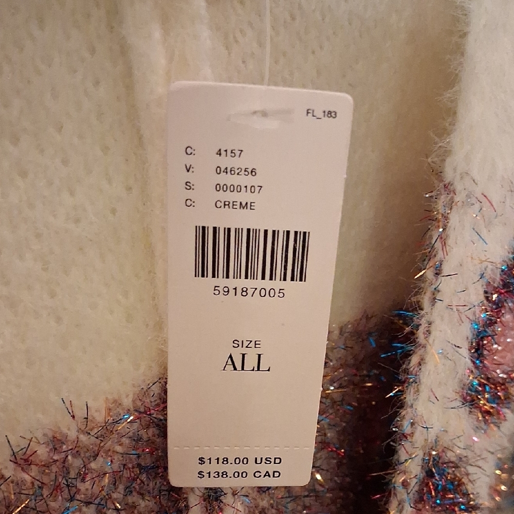 Anthropologie Beige and Brown Patterned Cape. NWT Size ONE SIZE - Picture 9 of 12